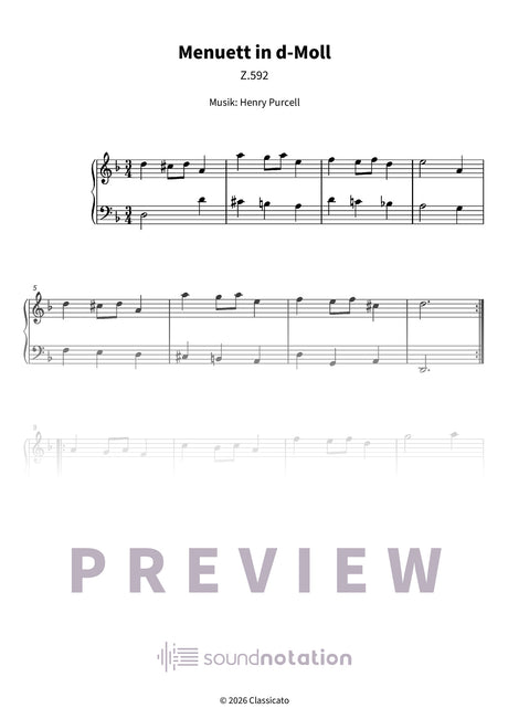 Menuett in d-Moll - Preview Page 1