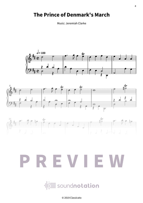 The Prince of Denmark's March - Preview Page 1