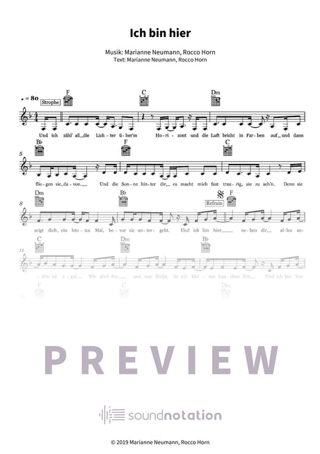 Ich bin hier - Preview Page 1