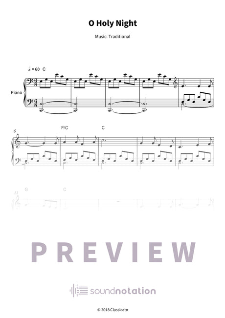 O Holy Night - Preview Page 1