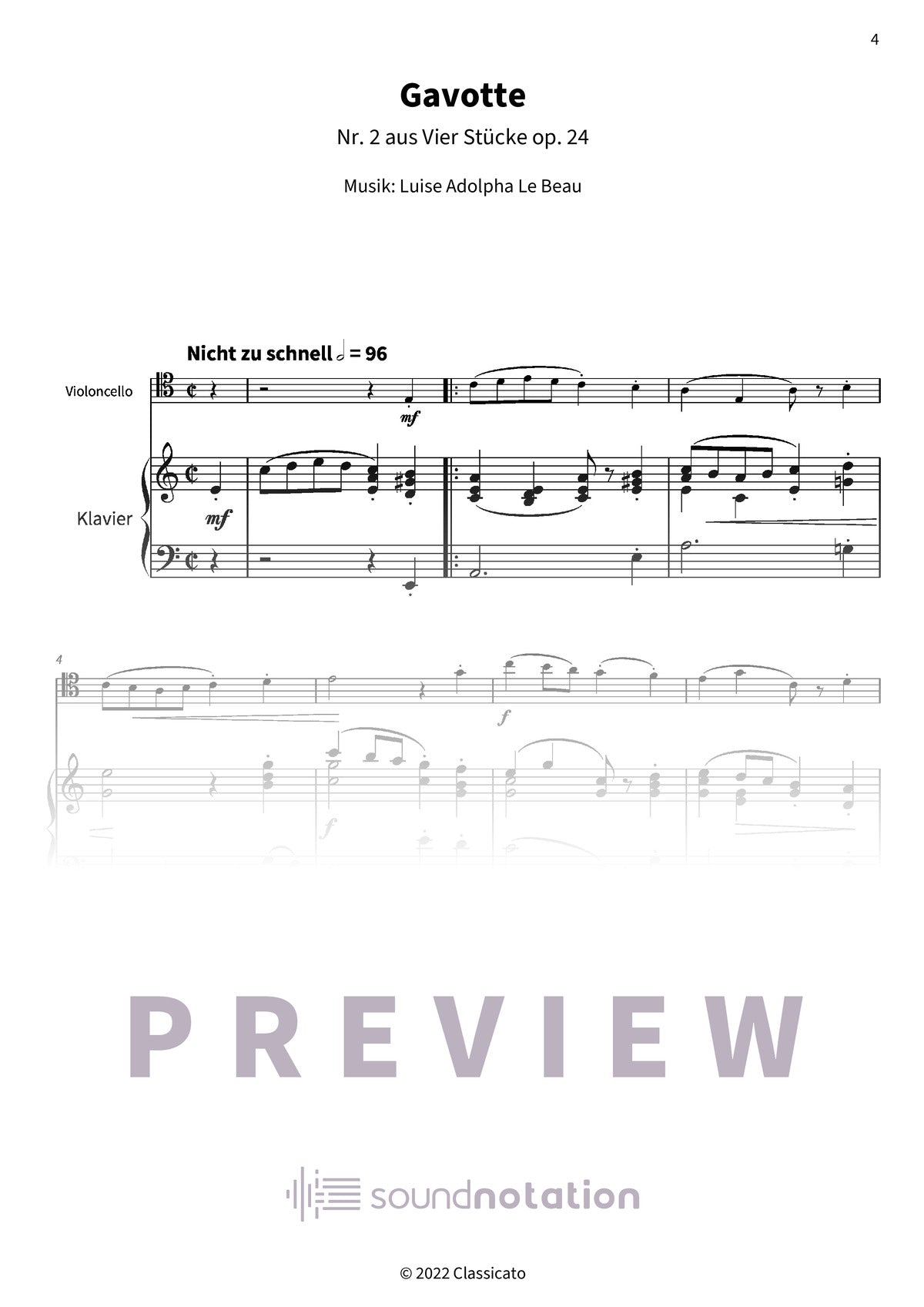 Gavotte - Preview Page 1