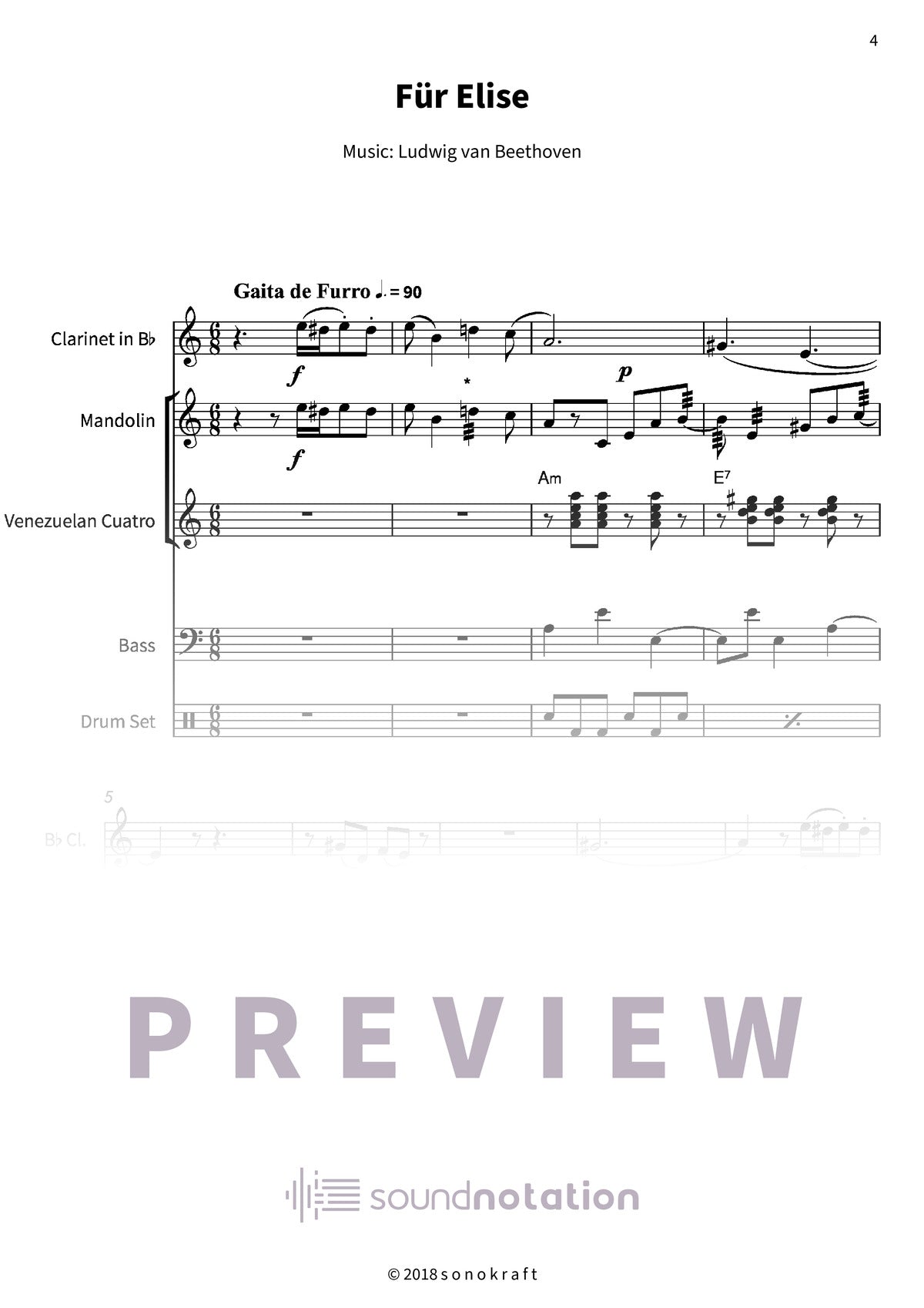 Für Elise - Preview Page 1