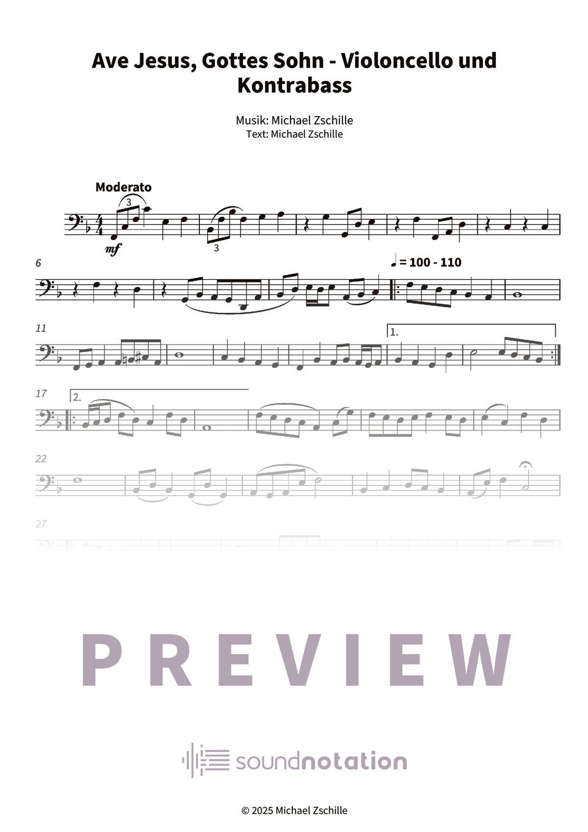 Ave Jesus, Gottes Sohn - Preview Page 1