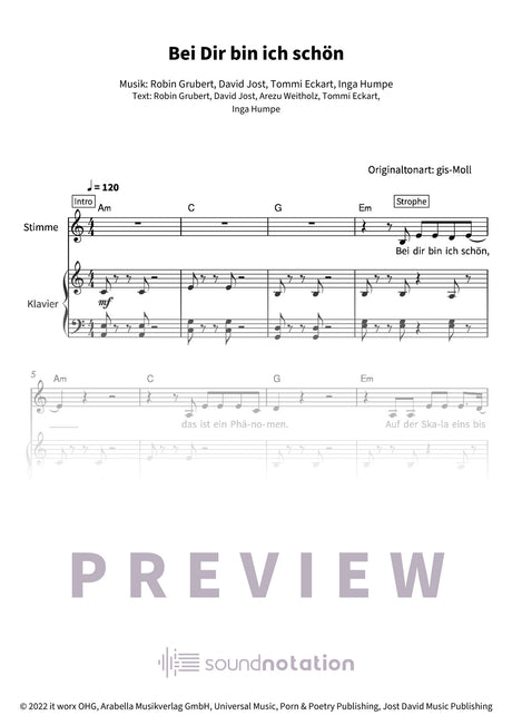 Bei Dir bin ich schön - Preview Page 1