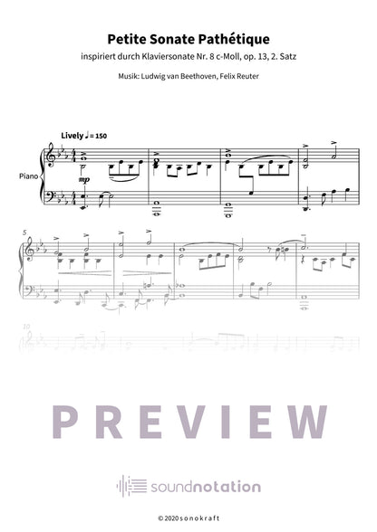 Petite Sonate Pathétique - Preview Page 1