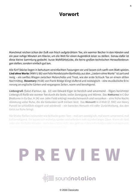 Tee-Pause am Klavier - Preview Page 1
