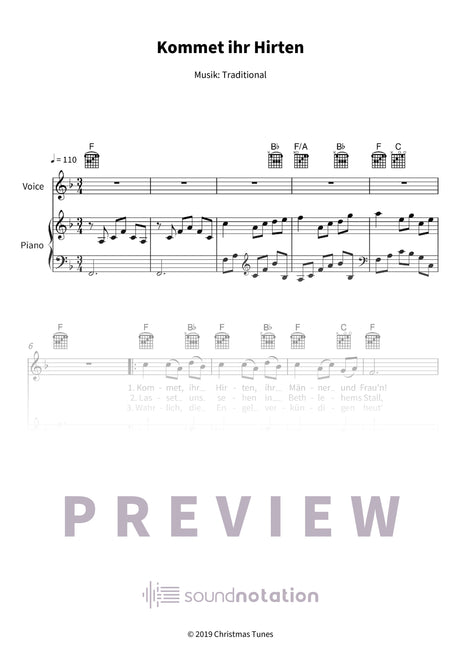 Kommet ihr Hirten - Preview Page 1