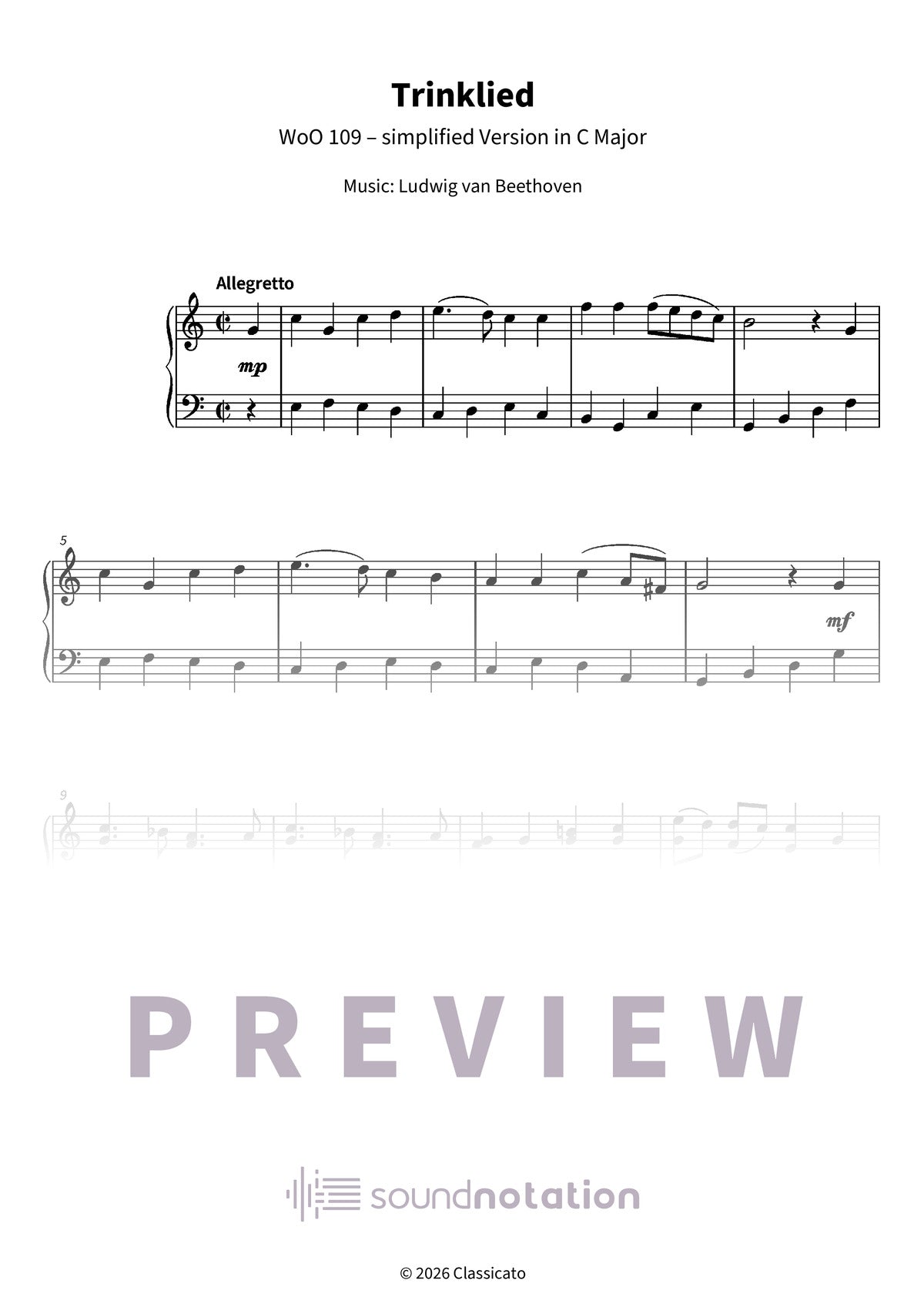 Drinking Song - Preview Page 1