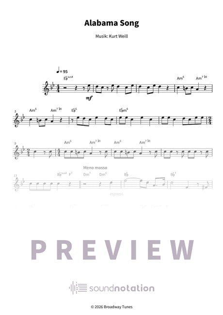 Alabama Song - Preview Page 1