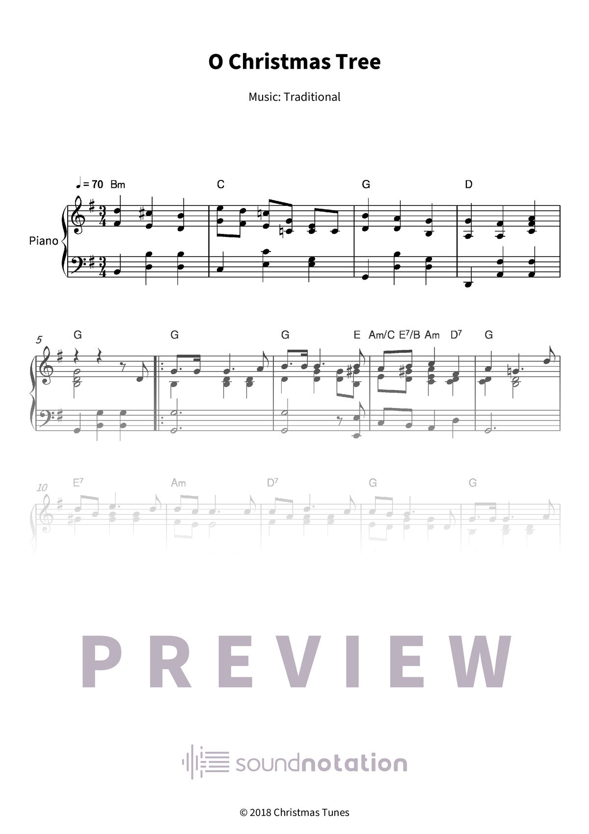 O Christmas Tree - Preview Page 1