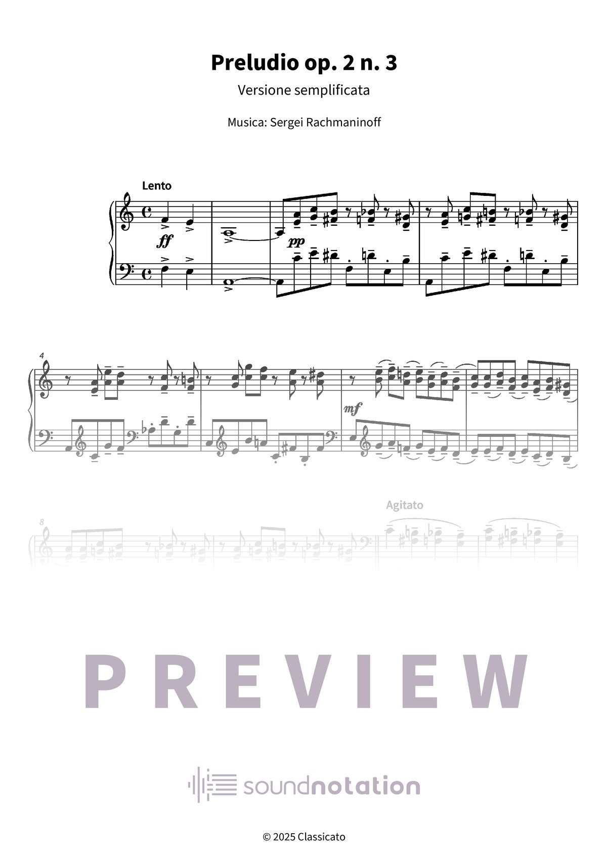 Preludio op. 2 n. 3 - Preview Page 1