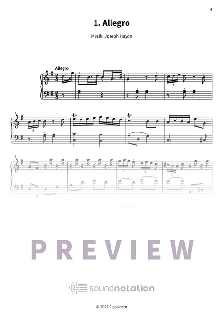 Sonate in G-Dur - Preview Page 1