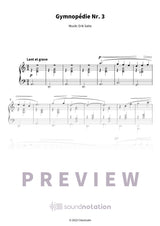 Gymnopédie Nr. 3 - Preview Page 1