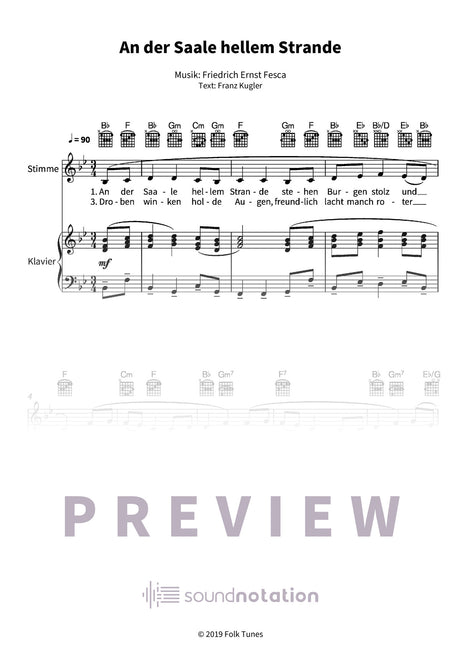 An der Saale hellem Strande - Preview Page 1