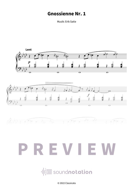 Gnossienne Nr. 1 - Preview Page 1