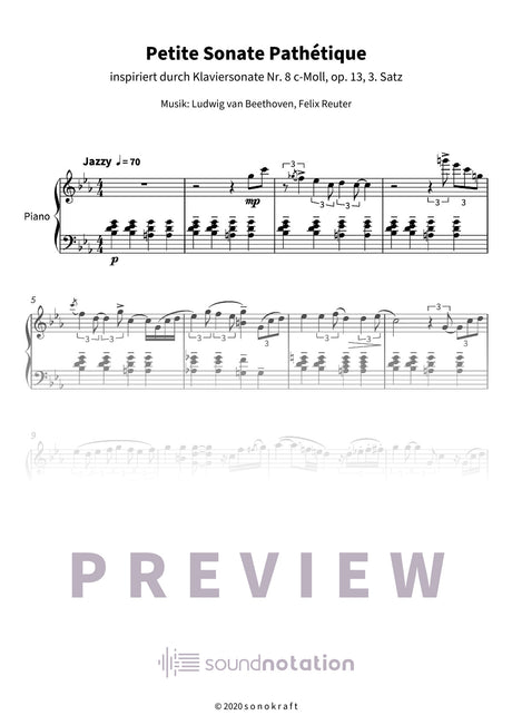 Petite Sonate Pathétique - Preview Page 1