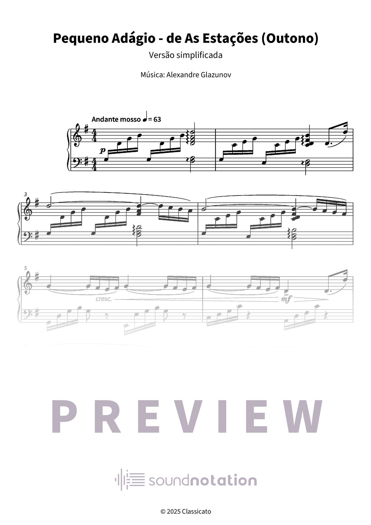Pequeno Adágio - Preview Page 1