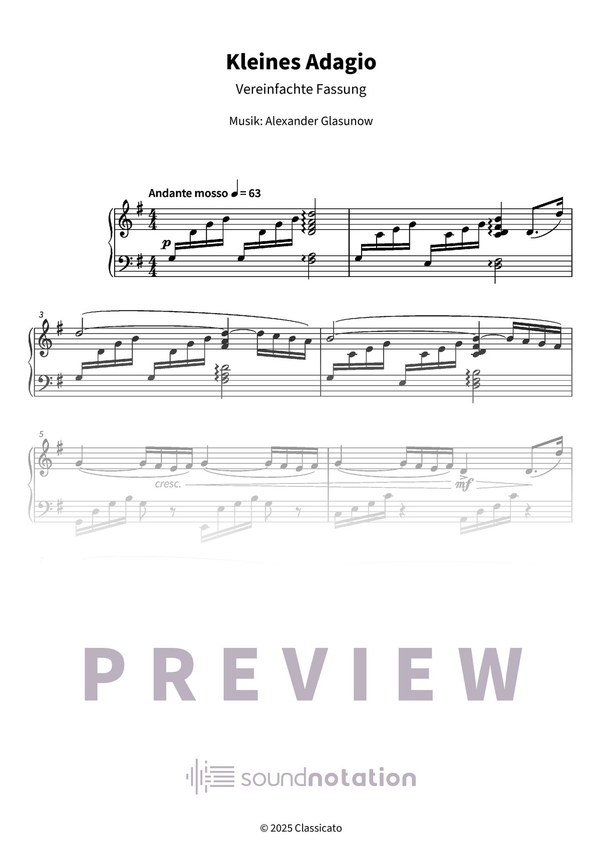 Kleines Adagio - Preview Page 1