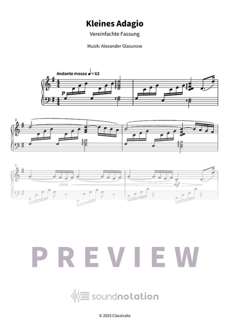 Kleines Adagio - Preview Page 1