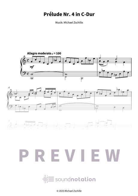 Prélude Nr. 4 in C-Dur - Preview Page 1