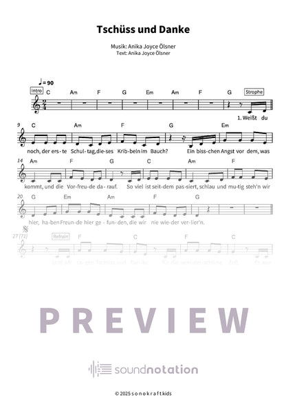 Tschüss und Danke - Preview Page 1