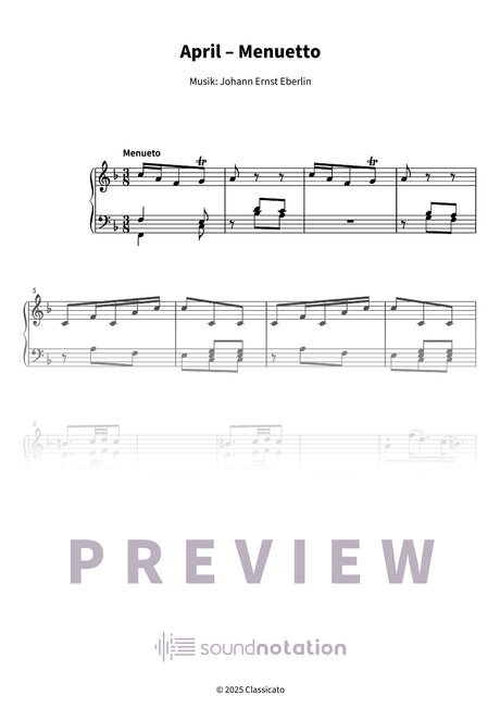 April – Menuetto - Preview Page 1
