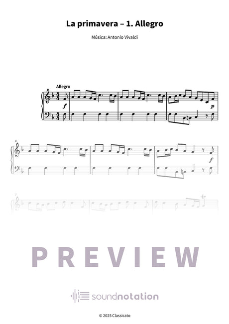 La primavera – 1. Allegro - Preview Page 1