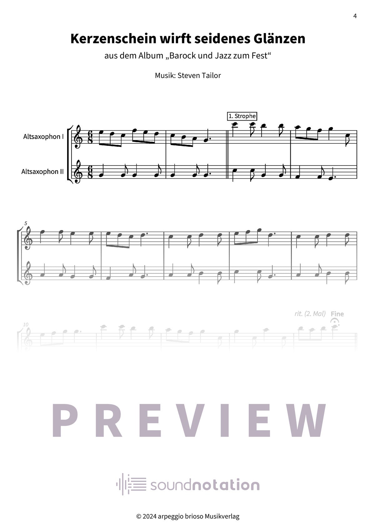 Kerzenschein wirft seidenes Glänzen - Preview Page 1