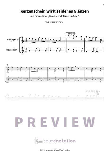 Kerzenschein wirft seidenes Glänzen - Preview Page 1