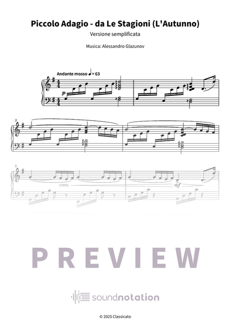 Piccolo Adagio - Preview Page 1