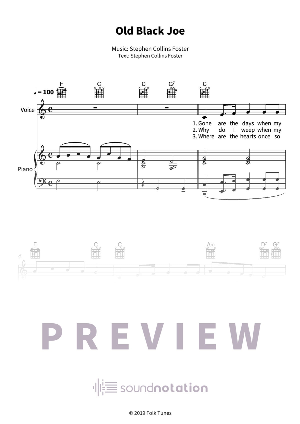 Old Black Joe - Preview Page 1