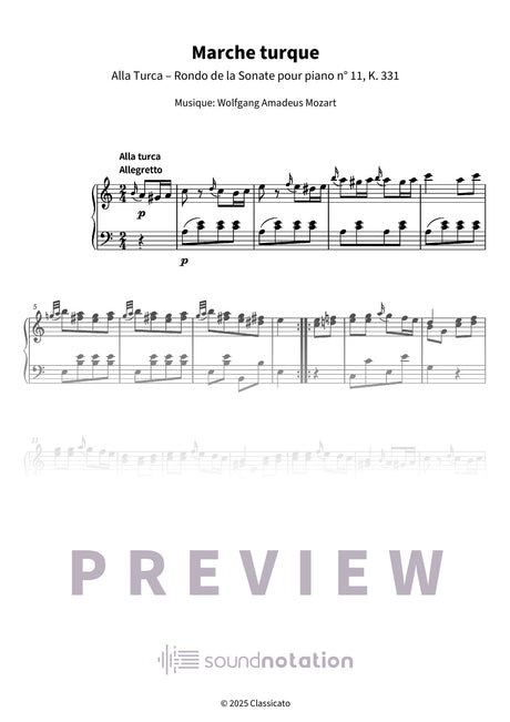 Marche turque - Preview Page 1