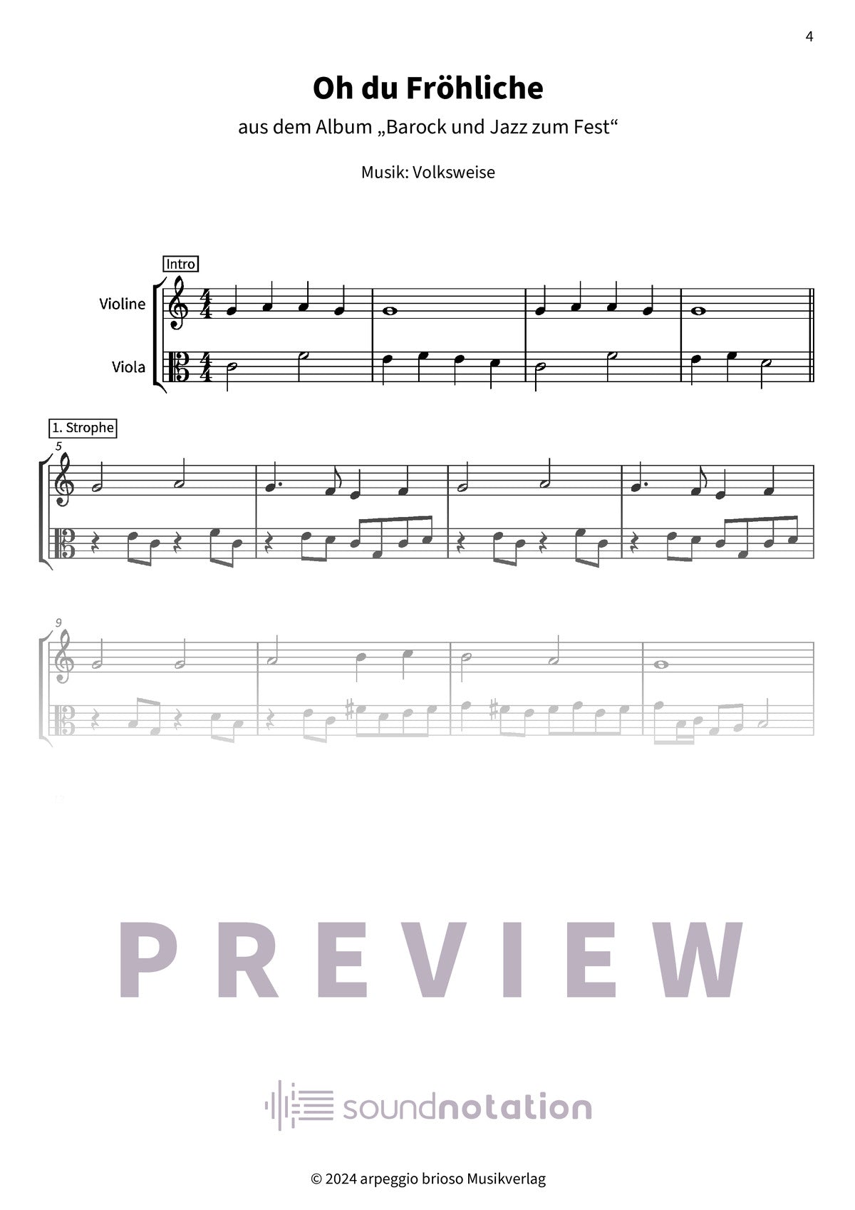 Oh du Fröhliche - Preview Page 1