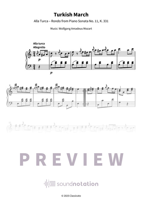 Turkish March - Preview Page 1