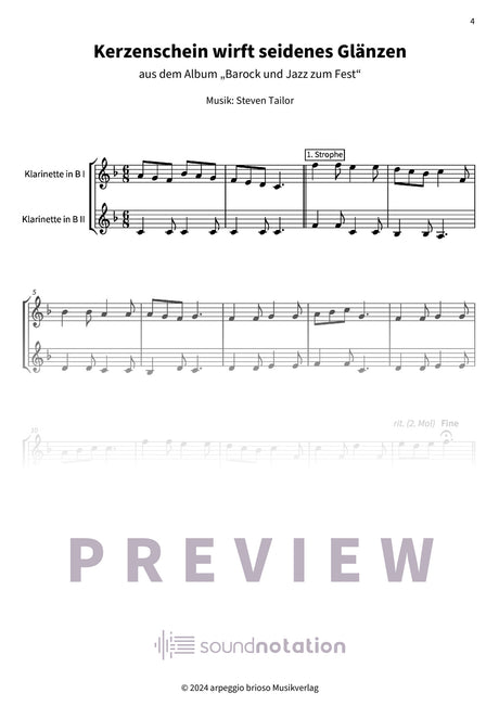 Kerzenschein wirft seidenes Glänzen - Preview Page 1