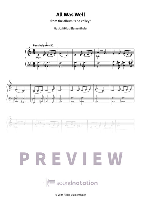 All Was Well - Preview Page 1