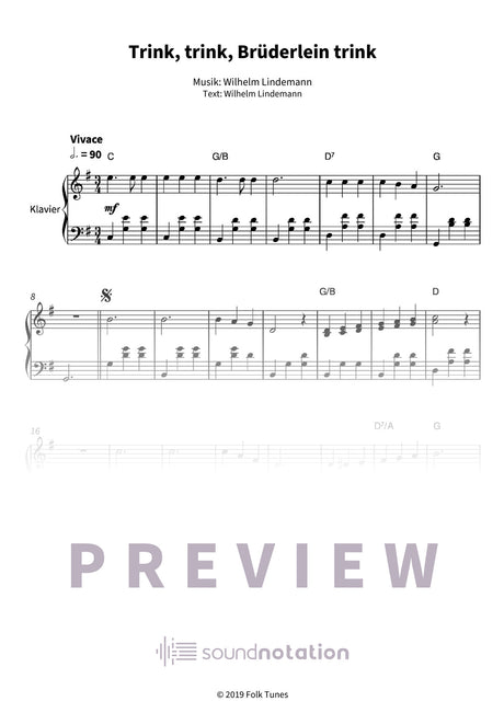 Trink, trink, Brüderlein trink - Preview Page 1