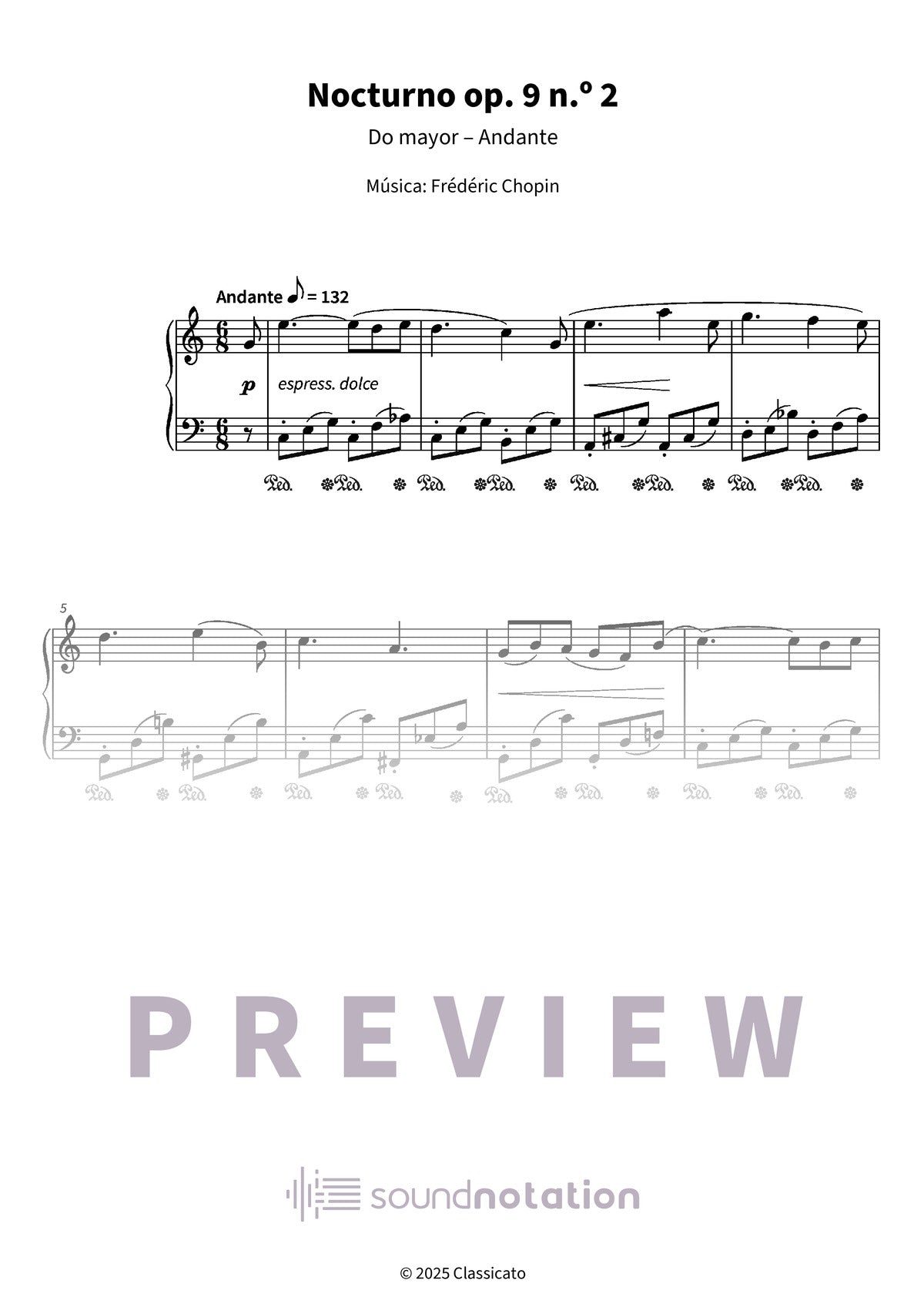 Nocturno op. 9 n.º 2 - Preview Page 1