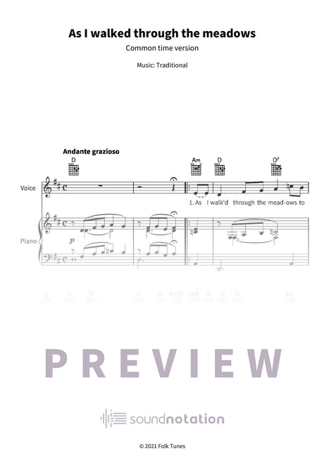 As I walked through the meadows - Preview Page 1