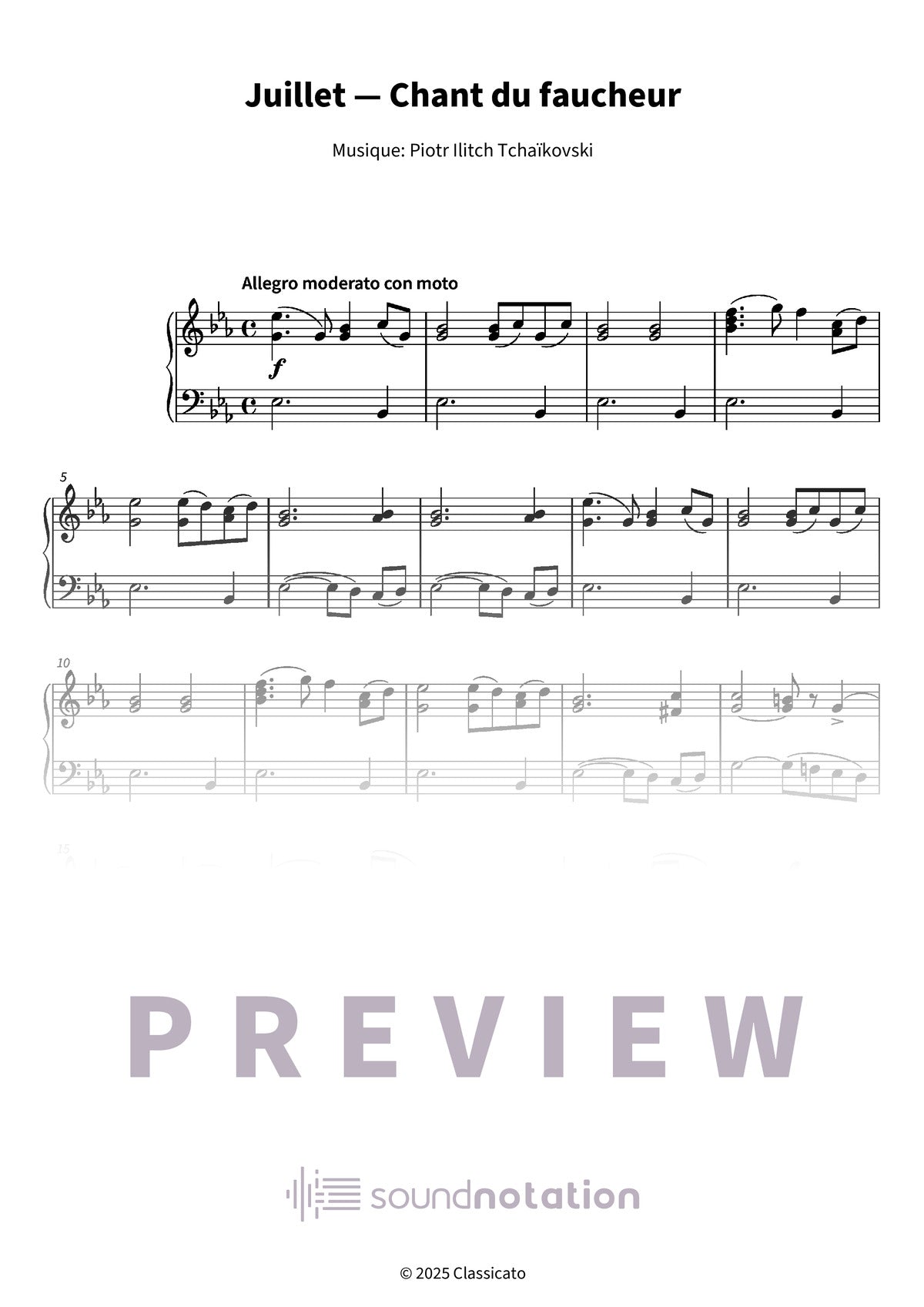 Juillet — Chant du faucheur - Preview Page 1