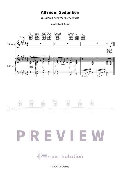 All mein Gedanken - Preview Page 1