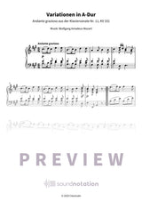 Variationen in A-Dur - Preview Page 1