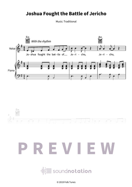 Joshua Fought the Battle of Jericho - Preview Page 1