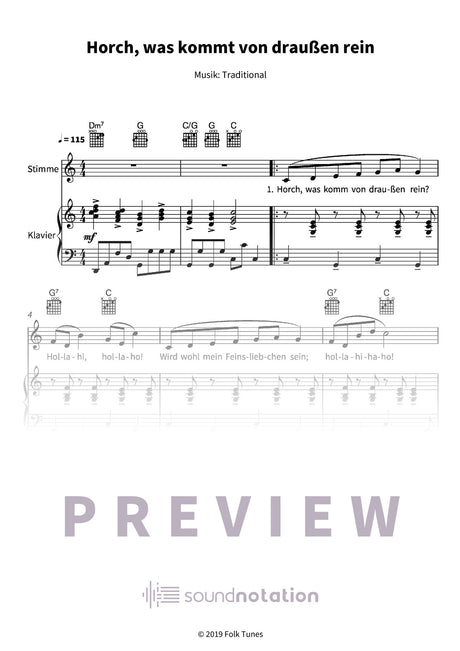 Horch, was kommt von draußen rein - Preview Page 1
