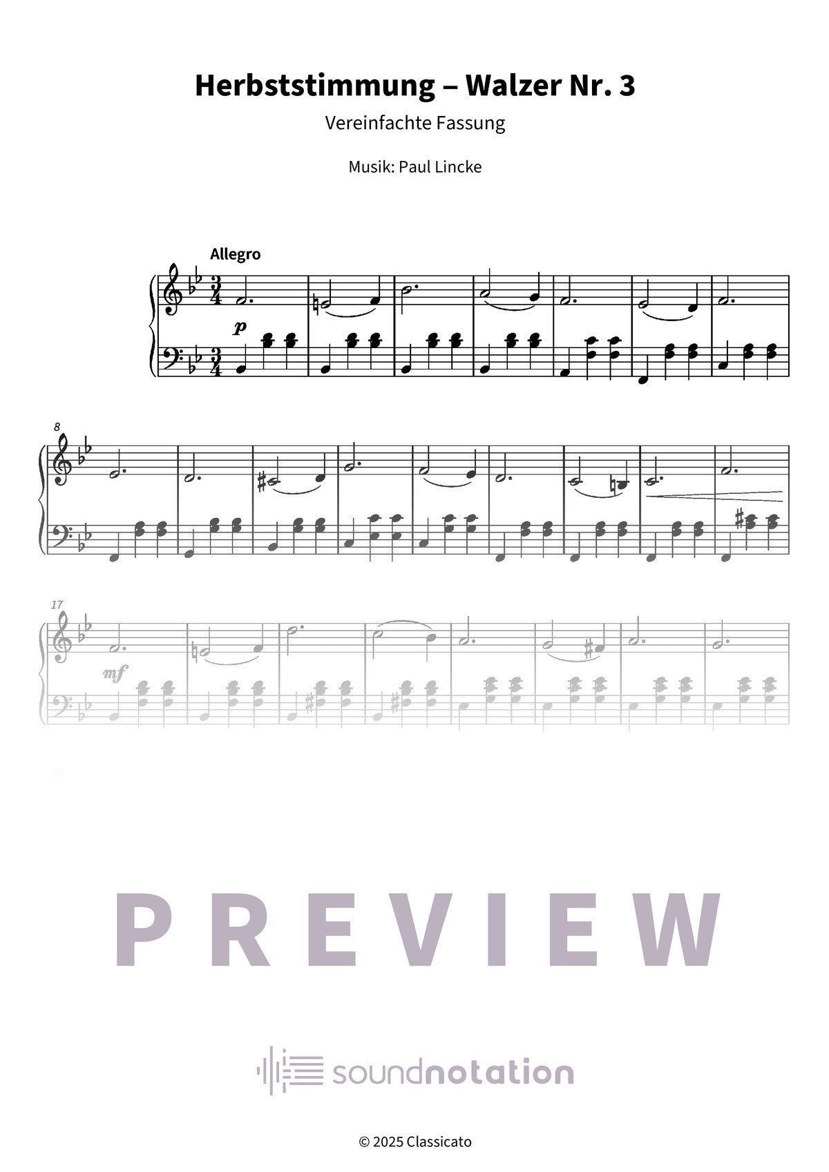 Herbststimmung ‒ Walzer Nr. 3 - Preview Page 1