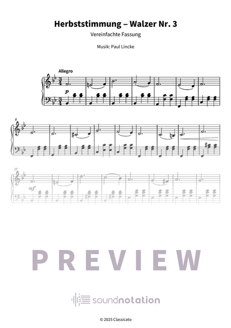 Herbststimmung ‒ Walzer Nr. 3 - Preview Page 1