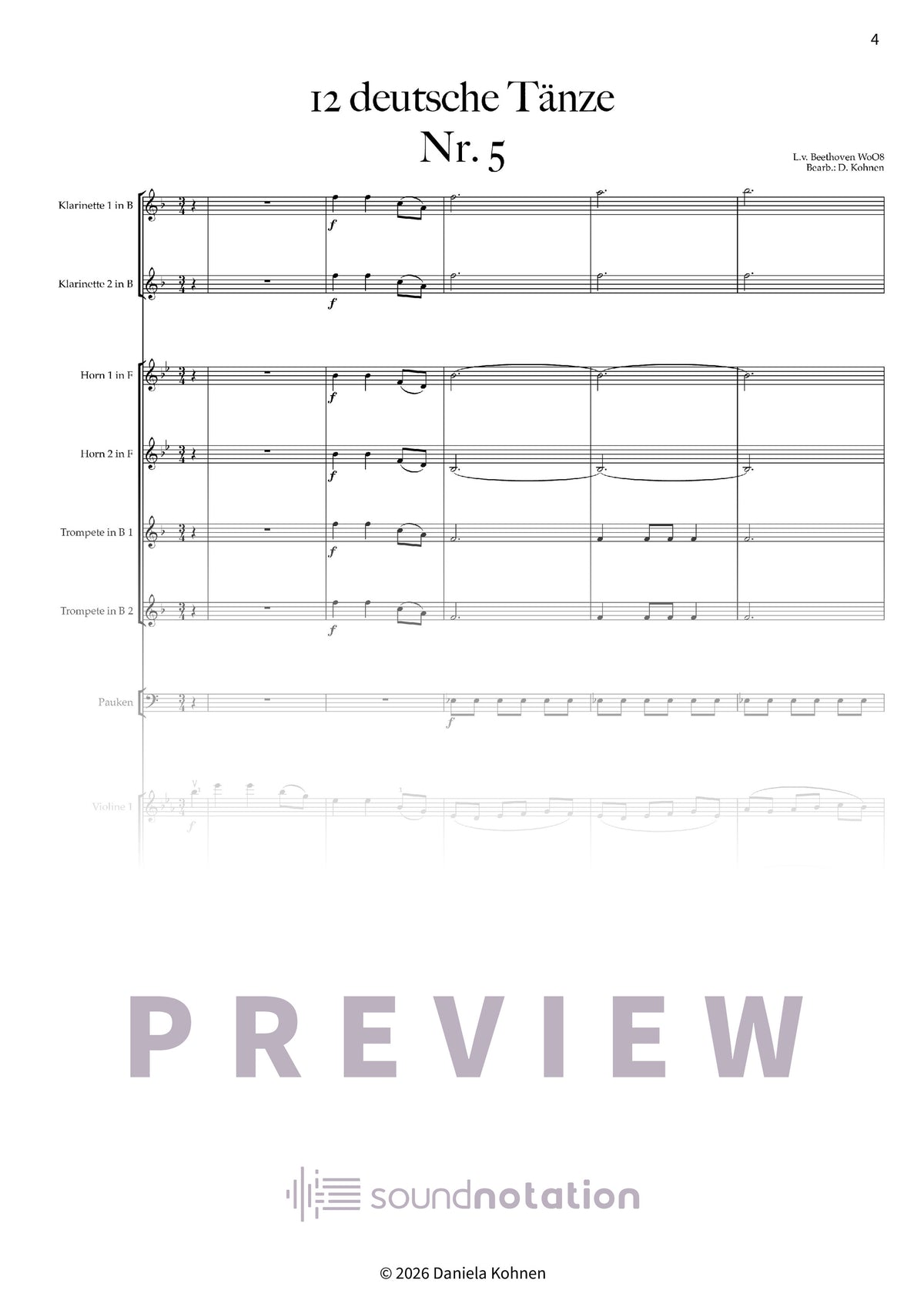 Deutscher Tanz Nr. 5 - Preview Page 1