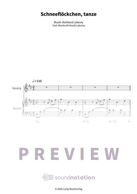 Schneeflöckchen, tanze - Preview Page 1