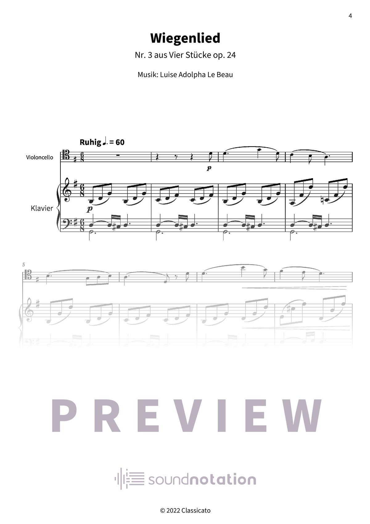 Wiegenlied - Preview Page 1