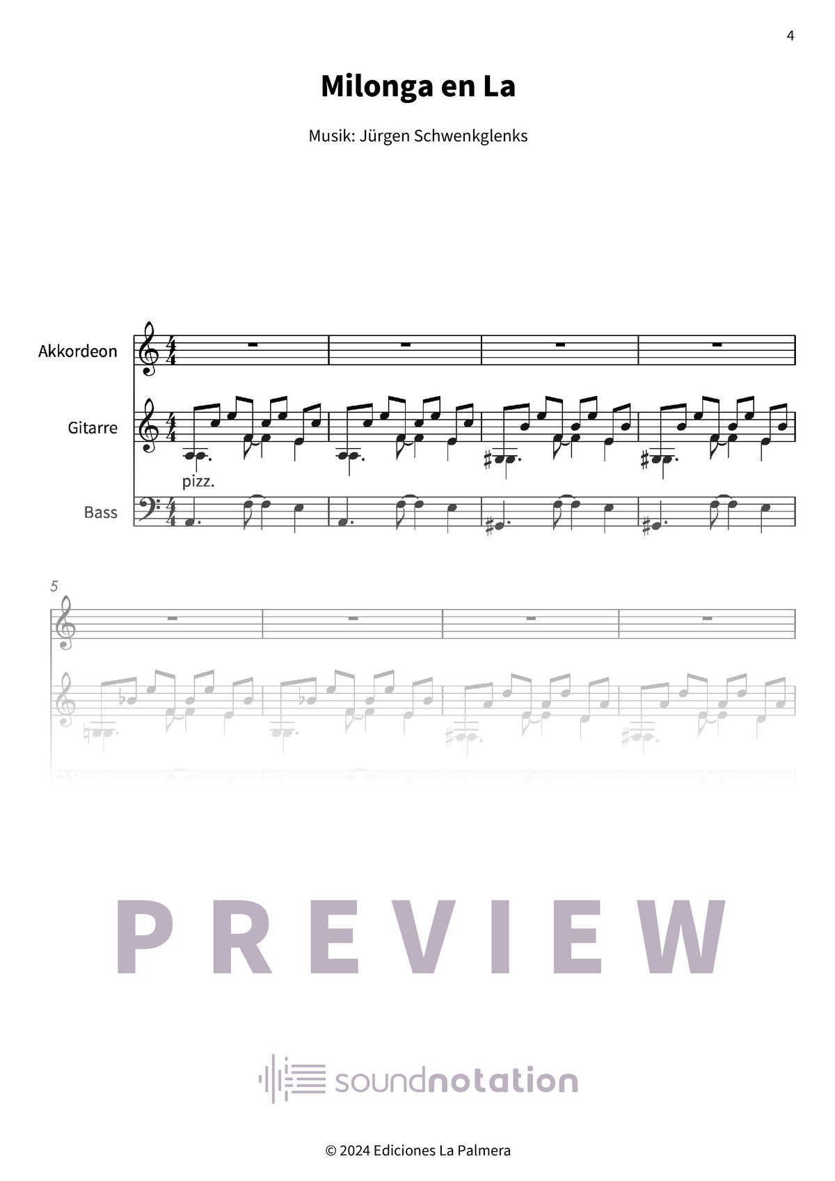 Milonga en La - Preview Page 1